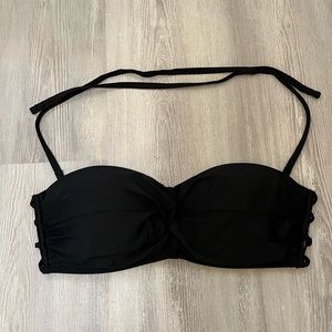 La vie en rose aqua black bandeau large bikini top